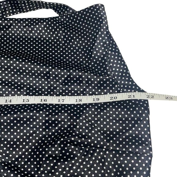 Lane Bryant Black and White Polka Dot Satin Cowl Drape Neck Cami L0497 - Picture 4 of 6